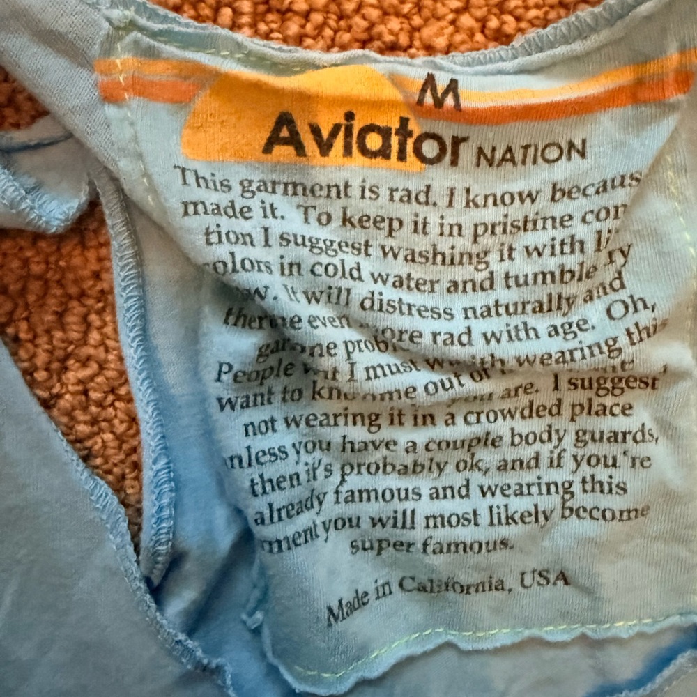 Aviator Nation Light Blue Tank Top - Picture 4 of 5